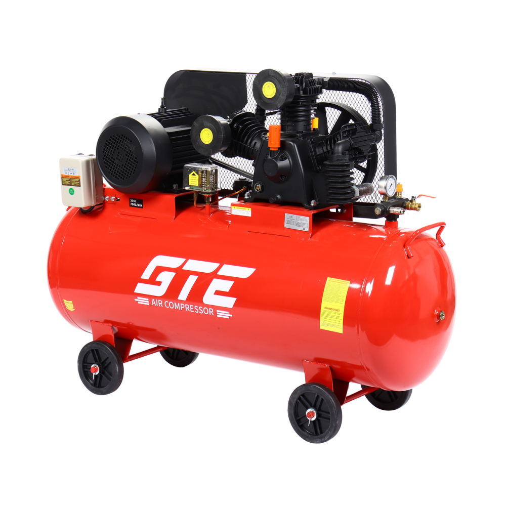 Компрессор поршневой ременной 380В 700л/мин. ресивер-300л одноступенчатый GTE