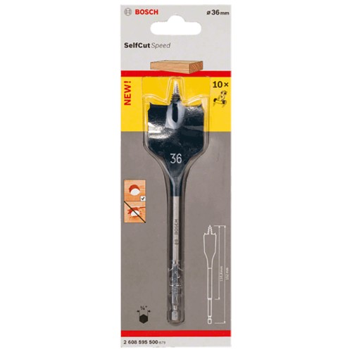 Сверло по дереву Bosch 36х152мм плоское (500)