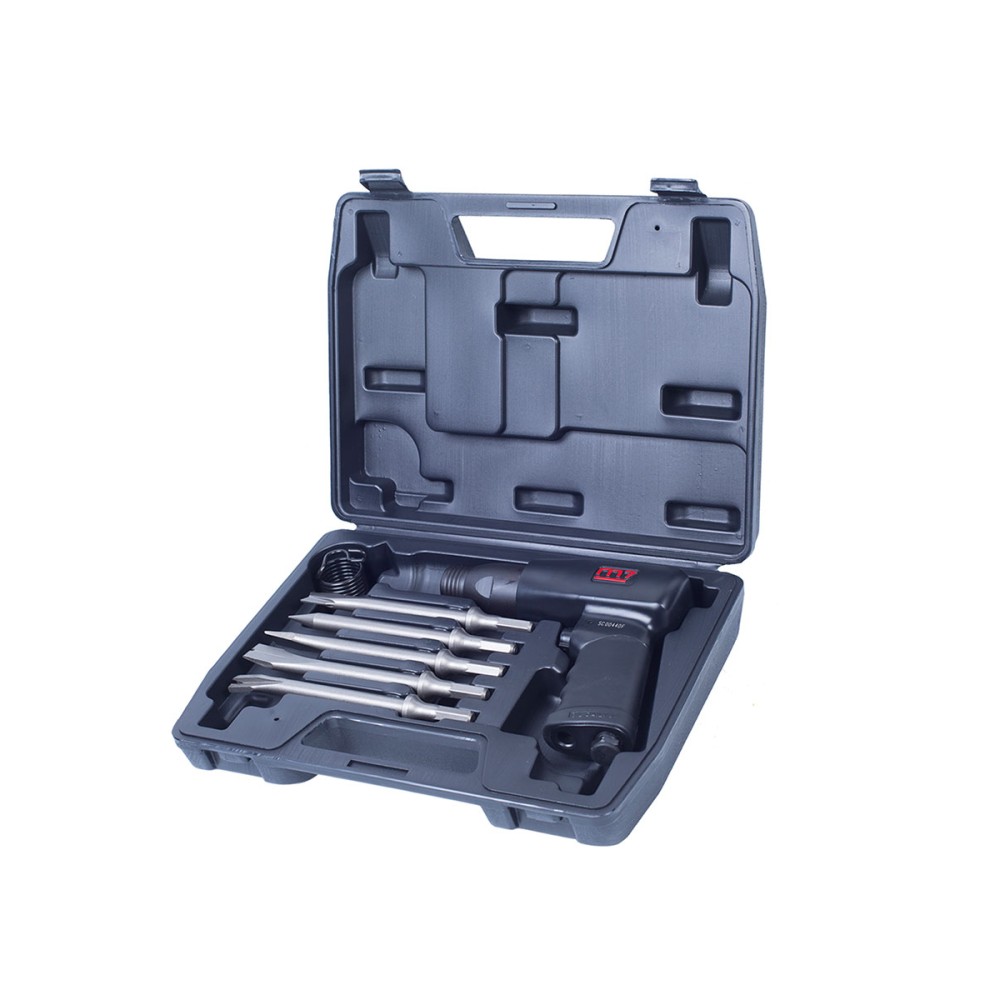 Пневмозубило 10мм, 3200 уд/мин, с набором насадок, 7 предметов MIGHTY SEVEN