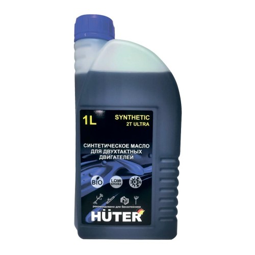 Масло 2Т ULTRA синтетическое для двухтактных двигателей, для техники Huter, 1л.
