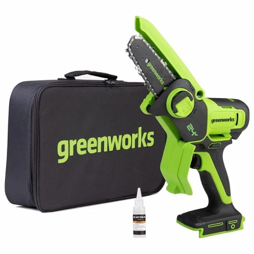 Пила цепная аккумуляторная Greenworks G24MCS10k4 (мини) (АКБ 4Ач и ЗУ)