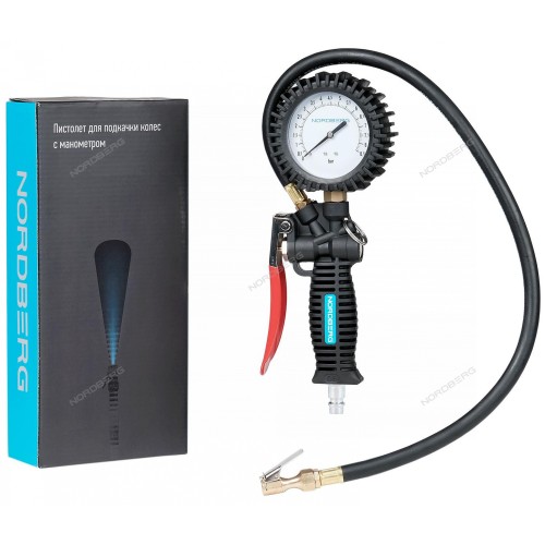 Пистолет для подкачки колес с манометром 80 мм NORDBERG Ti61
