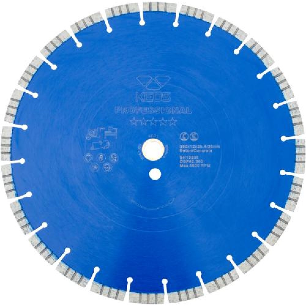 Диск алмазный KEOS Professional сегментный (бетон) 350мм/25.4/20 (DBP02.350)