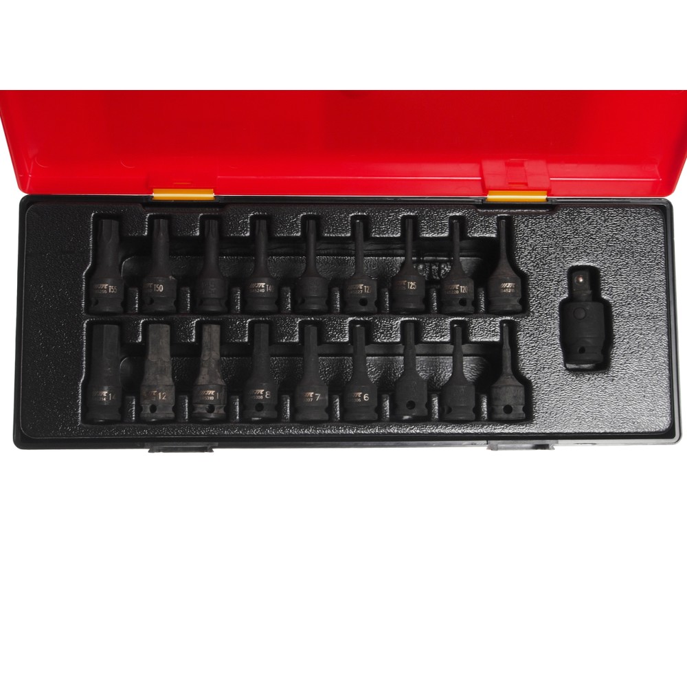 Набор головок торцевых 3/8" ударных 19 предметов в кейсе JTC