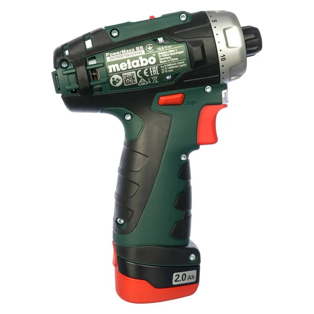 Аккумуляторная дрель-шуруповерт Metabo PowerMaxx BS Basic + набор бит