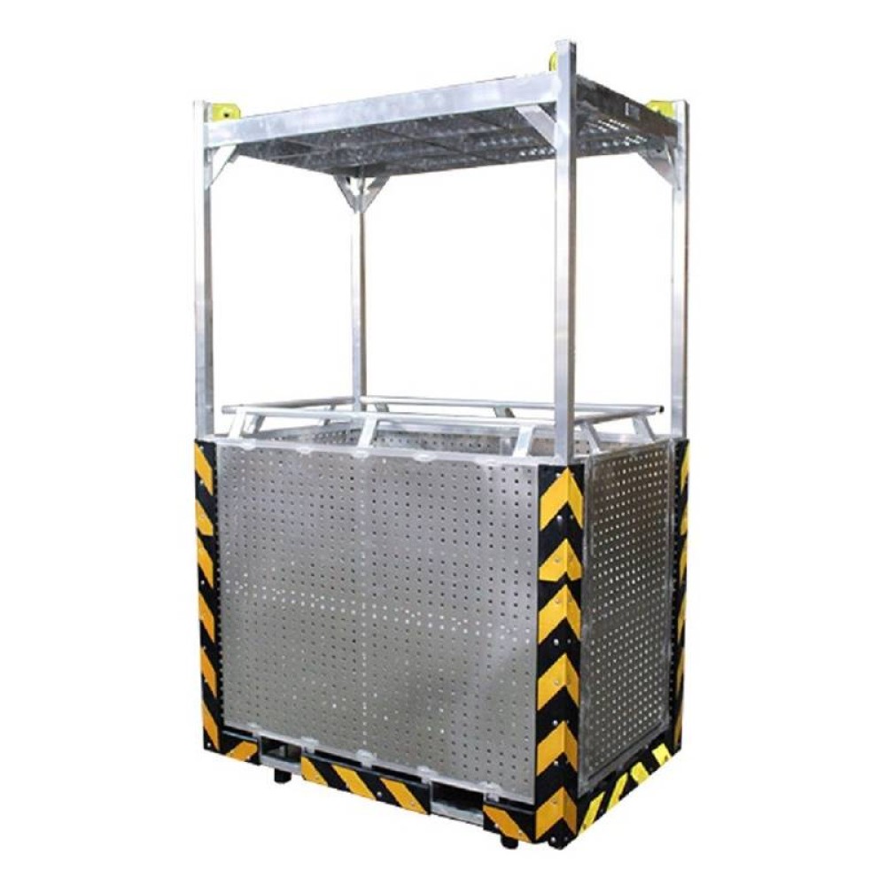 Люлька подвесная алюминиевая MEGAL ЛПА - 2/1 с защитным демпфером сигнального цвета