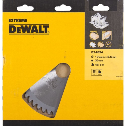 Диск пильный по дереву DeWalt DT4094 190х30мм 48T
