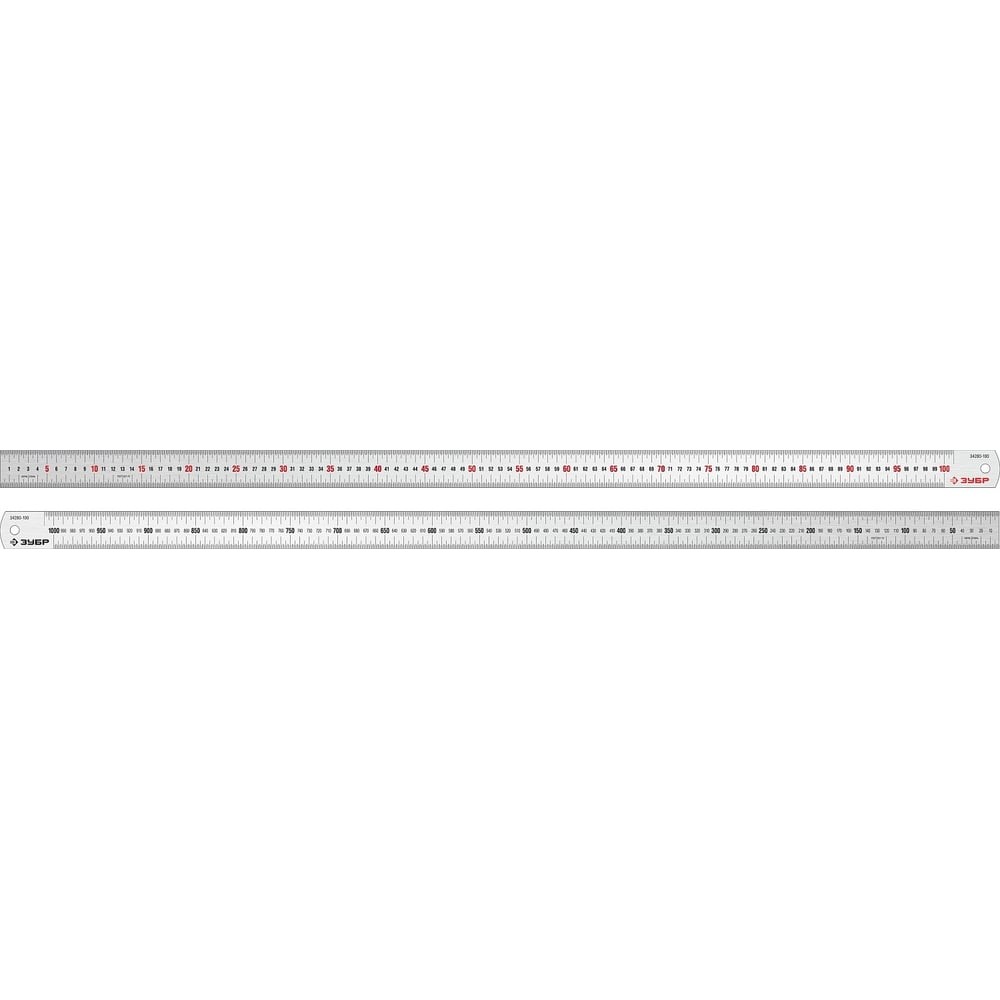 ЗУБР Про-100, длина 1.0 м, усиленная нержавеющая линейка, Профессионал (34280-100)